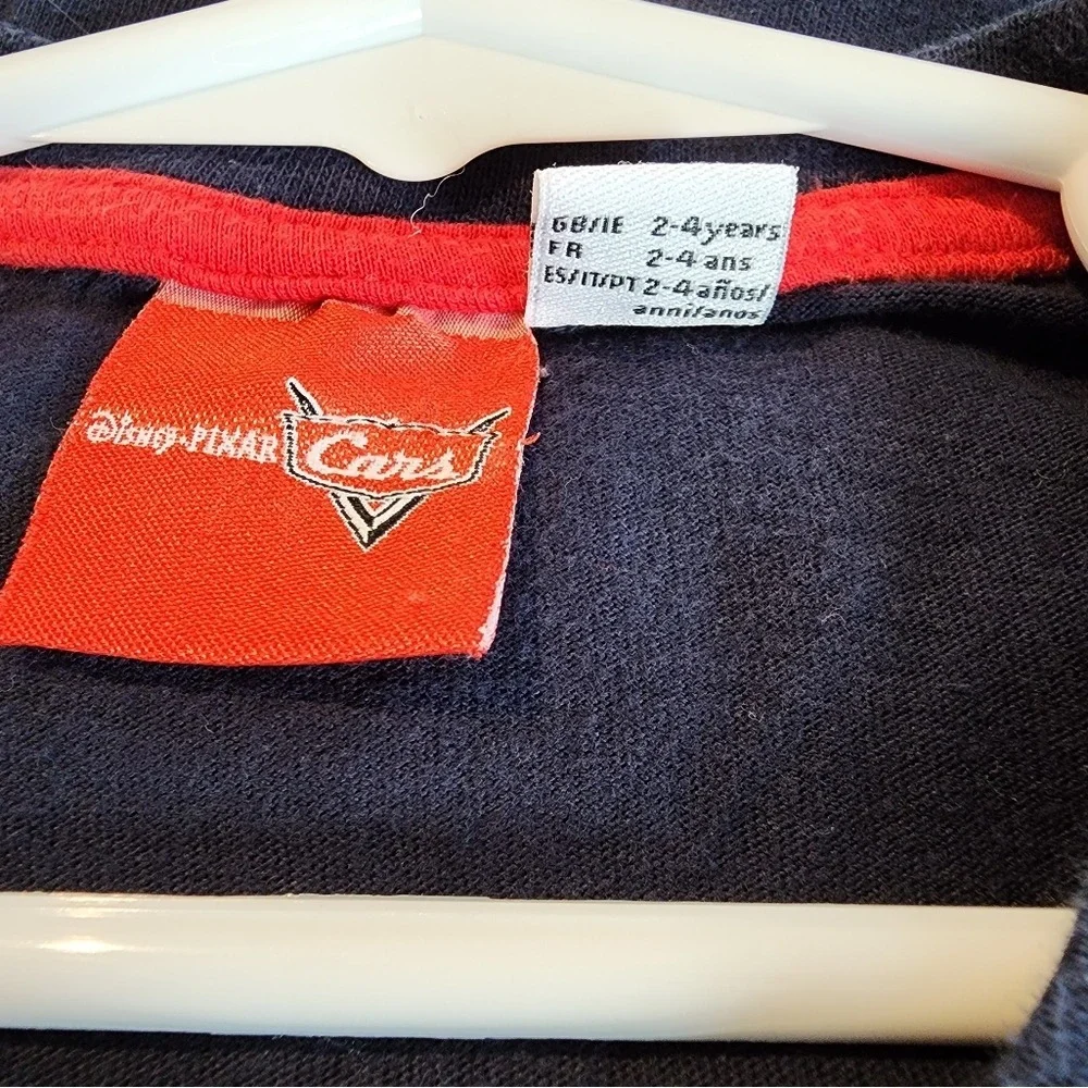 Disney Pixar Cars Lightning McQueen Pedal To The Metal Navy Blue T-Shirt 2-4T‎